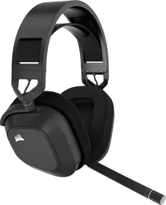 Kufje gaming CORSAIR HS80 MAX Wireless, Dolby Atmos, 50 mm, 24 orë, gri çeliku (EU)