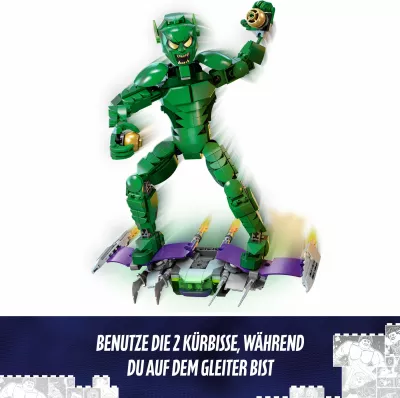 Set ndërtimi LEGO Marvel Green Goblin 76284, figurë ndërtuese, shumëngjyrëshe
