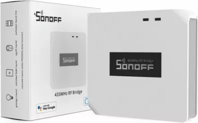 Hub/Bridge RF smart SONOFF RF ZBridge R2, Wi‑Fi 2.4GHz + RF 433MHz, USB 5V, bardhë
