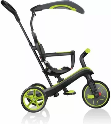 Biçikletë për fëmijë Globber Explorer Trike 4in1, e zezë dhe e verdhë