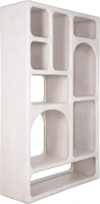 Raft librash HANDYR FH9707 dru mango i fortë, ngjyrë e bardhë, 100x35x165H cm