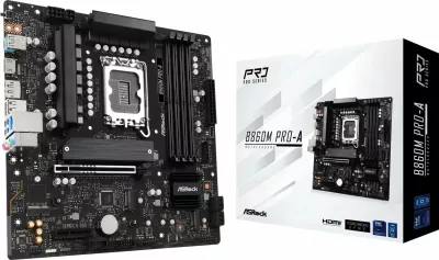Pllakë amë ASRock B860M Pro-A Micro ATX, DDR5, 256GB, 2.5Gb LAN, USB-C 20Gbps, 2x SATA kabllo