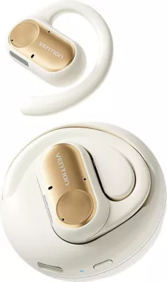 Kufje wireless Vention OpenBeat O11, Bluetooth 5.3, USB-C, bezhë