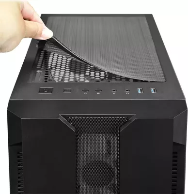 Kasë Chieftec Hunter GS-01B-OP, midi tower, xham i temperuar, RGB, e zezë