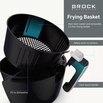 Fritezë me ajër Brock AFM 3501 BK 3.5L 1500W, e zezë