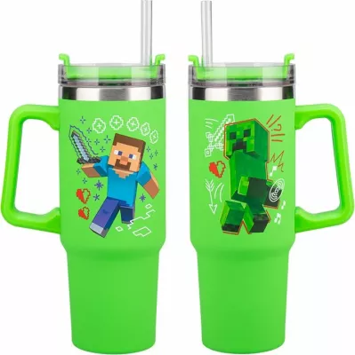Gotë termike udhëtimi XL Paladone Minecraft Multiway 900 ml, e gjelbër