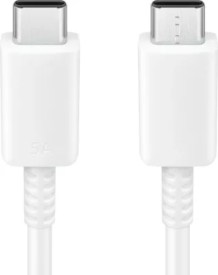 Kabllo USB-C në USB-C Samsung EP-DN975, 1m, 5A/100W, e bardhë