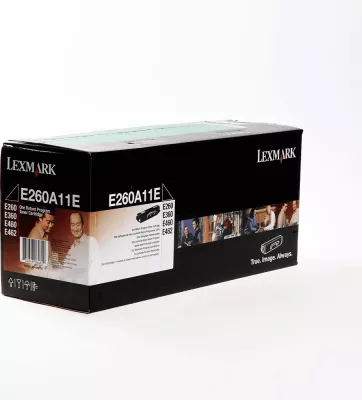 Toner, Lexmark E260A11E, 3500 faqe, i zi, 1 copë