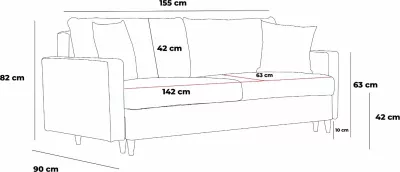 Divan dy ulëshe Atelier del Sofa, Eva, ngjyrë krem