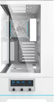 Kasë Darkflash DY451 PRO, midi tower, ARGB, 1 ventilator, e bardhë
