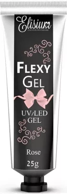 Xhel për zgjatje thonjsh Elisium Flexy Gel Rose 25g
