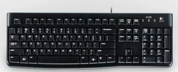 Tastierë Logitech K120 për Biznes, Full-size, Wired, USB, QWERTZ, Ngjyrë e zezë