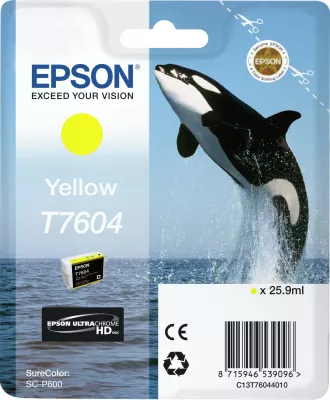 Toner Epson T7604 yellow 25.9ml