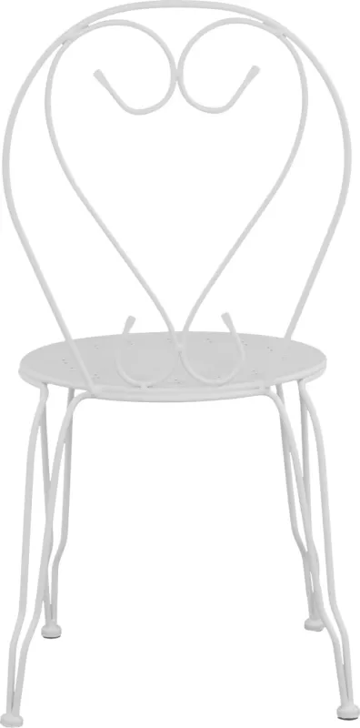 Karrige metalike Amore FH5007.12,  42x48x90 cm, e bardhë