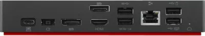 Dok universal USB-C, Lenovo ThinkPad, Smart Dock 40B20135EU, shumë porta video/USB/Ethernet, e zezë