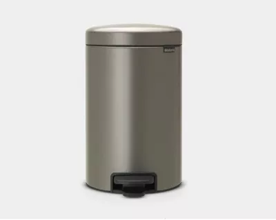 Kosh plehrash me pedal Brabantia NewIcon 12 L, kovë e brendshme plastike, Platinum