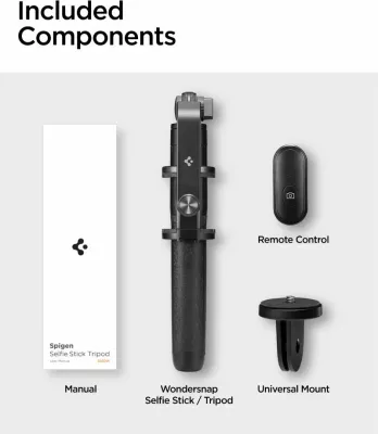 Selfie stick me tripod Spigen S560W me Bluetooth, i zi