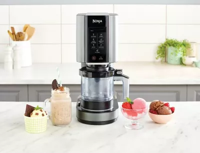 Makineri akullore Ninja NC300EU 470 ml, 7 programe, 3 enë, e zezë/argjendtë
