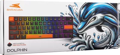 Tastierë mekanike Baracuda Dolphin BGK-03111, 60%, red switch, RGB, black, US