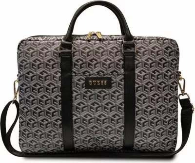 Çantë laptopi Guess GCube Stripes, 16 inç, e zezë