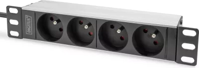PDU Digitus 1U, 4xCEE7/5, 230V/16A, e zezë