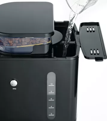 Aparat kafeje Severin KA 4810, 1.4 L, me mulli të integruar, 1000 W, ngjyrë e zezë, çelik inox