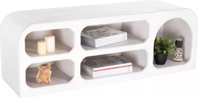 Kabinet TV HANDYR FH9704 dru mango ngjyrë bardhë 130x40x45H cm
