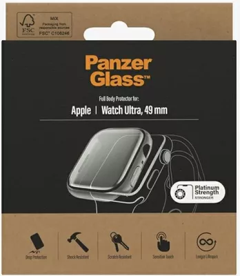 Mbështjellës PanzerGlass për Apple Watch Ultra 49mm, transparent