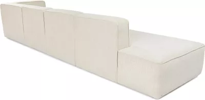 Kënd-sofë Atelier del Sofa, More M (M4-M1-M1-M7), ngjyrë krem, shndërrohet në shtrat