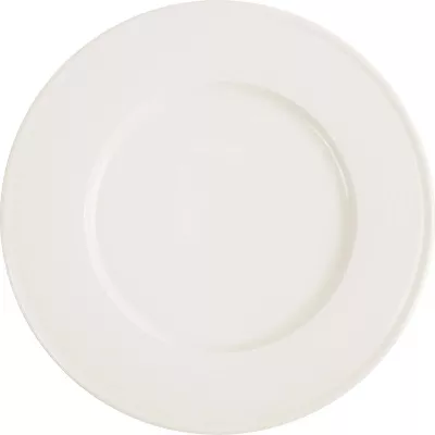 Pjatë e sheshtë Porland Line ø230 mm, porcelan, set 6 copë, krem