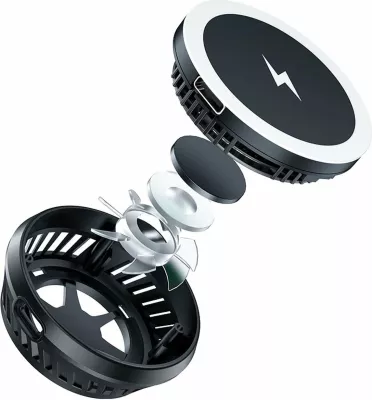Karikues wireless Acefast E2 me sistem ftohjeje, Gri e errët