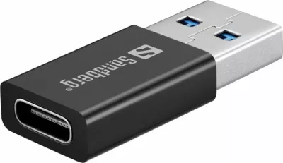 DVD drive i jashtëm Sandberg 136-62, USB-C/A, me adapter USB-A në USB-C, i zi