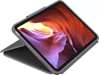 Mbështjellës me tastierë Logitech Rugged Folio, QWERTZ, Gjermanisht, për iPad (10th gen), Grafit
