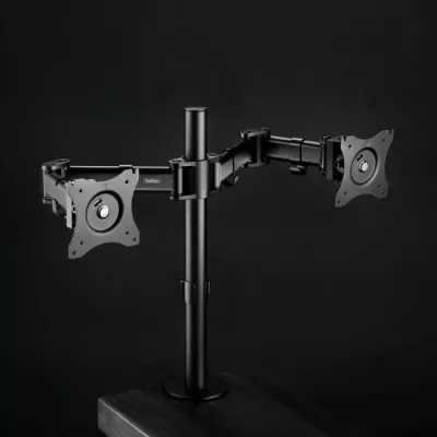 Mbajtëse desktopi dual për 2 monitorë VONHAUS 3005116 13–32\", VESA 75x75/100x100, e zezë