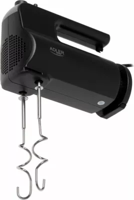 Mikser dore Adler AD4230, 5 shpejtësi, Turbo, 300W/550W, 4 shtojca, me tabakë ruajtjeje, i zi