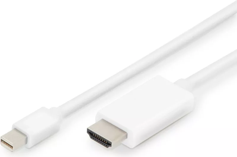 Kabllo adapter Digitus Mini DisplayPort në HDMI, 2m, bardhë