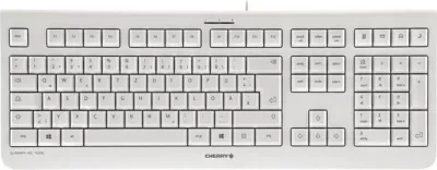 Tastierë Cherry KC 1000 me kabllo, CH layout, bardhë/gri