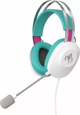 Kufje gaming ASUS TUF Gaming H1 Gen II Hatsune Miku Edition, me mikrofon, për PS5, bardhë/kaltër