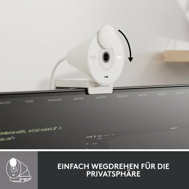 Kamerë Logitech BRIO 300, 1920x1080, Bardhë