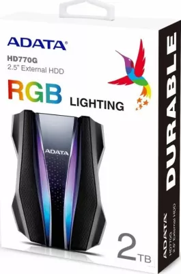Hard disk i jashtëm ADATA HD770G 2TB, i zi
