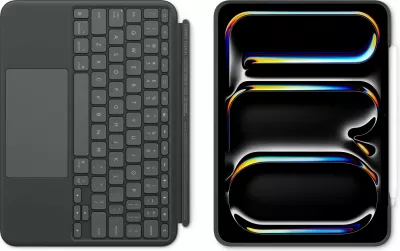Tastierë me trackpad Logitech për iPad Pro 13-inch (M4), QWERTY, anglisht, me dritë, e zezë