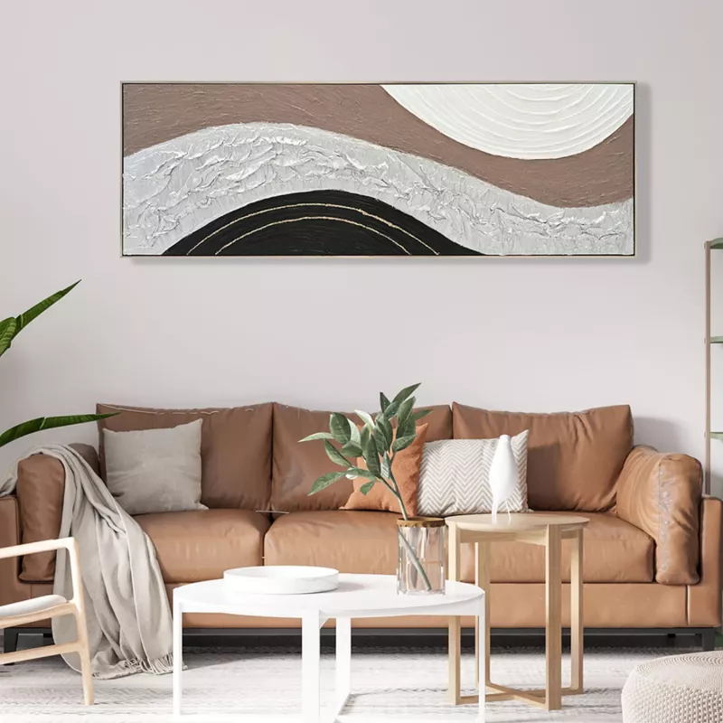 Pikturë muri abstrakte FH4552.02, kornizë PS, kanavacë, e punuar me dorë, 152x4.5x52 cm