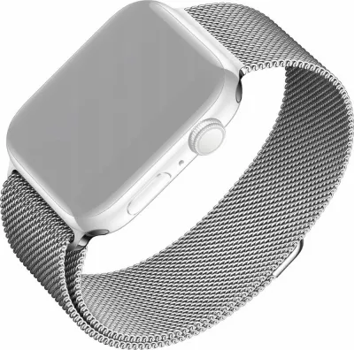 Rrip për Apple Watch Fixed Mesh FIXMEST-436-BK 49/45/44/42mm, argjend