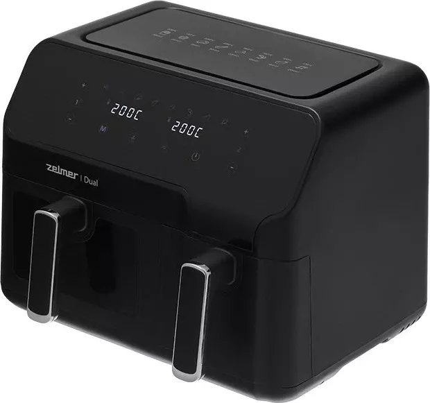 Fritezë ajri Zelmer ZAF 9000, 5.5 l + 3.5 l, 2700 W, e zezë