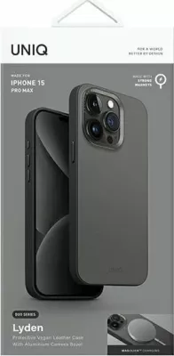 Mbështjellës Uniq Lyden DS për Apple iPhone 15 Pro Max, Magclick, plastik, blu-zi