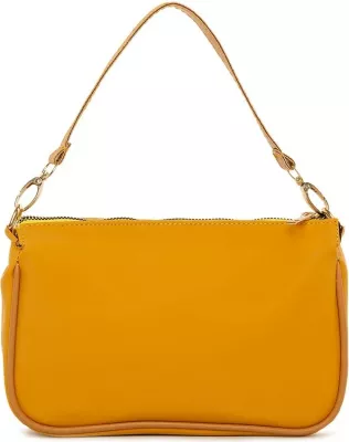 Çantë krahu e vogël, saten, ngjyrë e verdhë, Zoozie Bags, 4464 - 55243