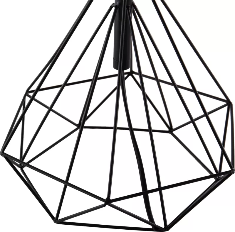 Llambë tavoline GEILO FH7416.11, metal i zi, kapak PVC i zi, 25x48.5cm