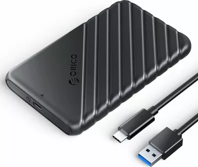 Kasë Orico 25PW1-C3-BK-EP për disk 2.5\" SATA III, USB-C 3.2 Gen 1, 6Gbps, e zezë