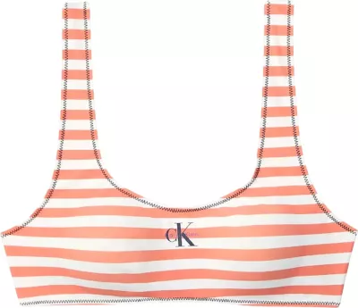 Bikine bralette Calvin Klein Jeans LV00Q61100, për femra, portokalli [Madhësia: L]
