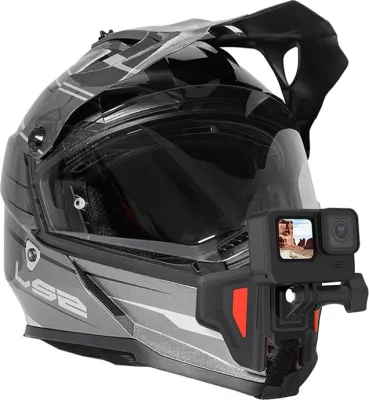 Mbajtës helmete për kamera sportive Telesin GP-HBM-MT2-YH, për GoPro, universal, e zezë me të kuqe